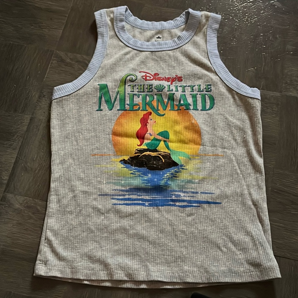 The Little Mermaid Tank Top, Size large, girls